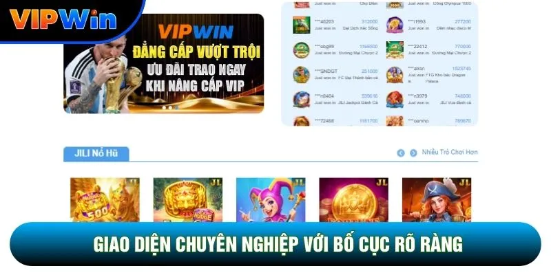 Giao diện chuyên nghiệp với bố cục rõ ràng