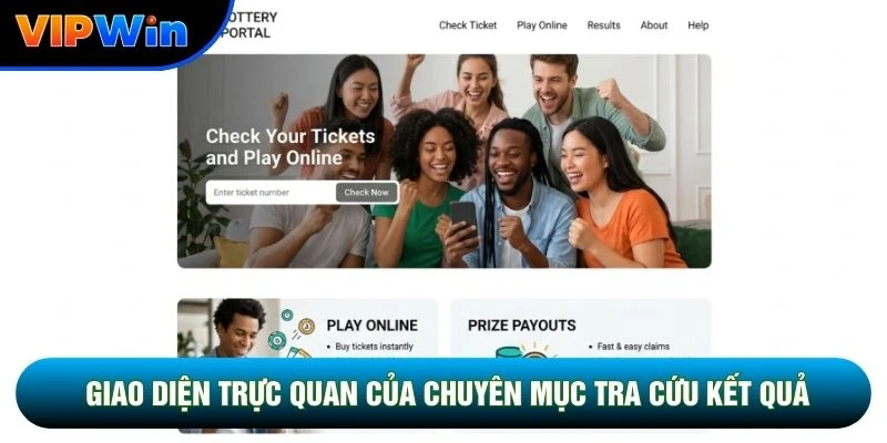 Giao diện trực quan của chuyên mục tra cứu kết quả